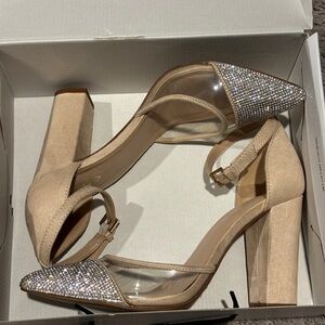 Aldo Vodia sparkling toe heels.